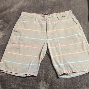 Hurley Treble Clef Shorts Casual Chino Flat Front Men's Size 32